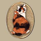Black and Brown Cat Pin
